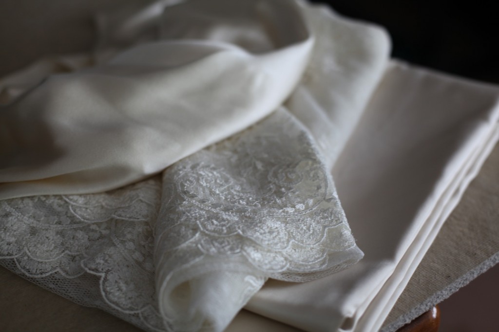 Working on a wedding Dress
